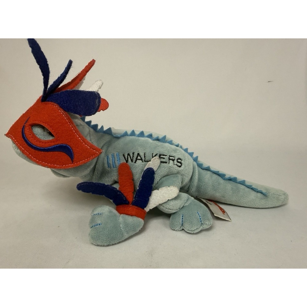 Rare Retired Gund Walkers 12" Blue Iguana - Cayman Islands Rescue Effort Plush